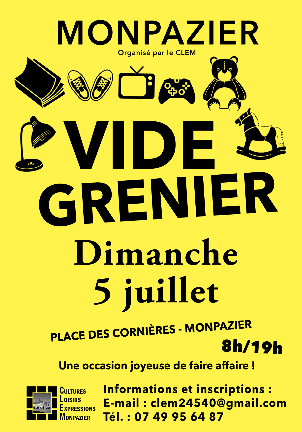 Vide-grenier à Monpazier
