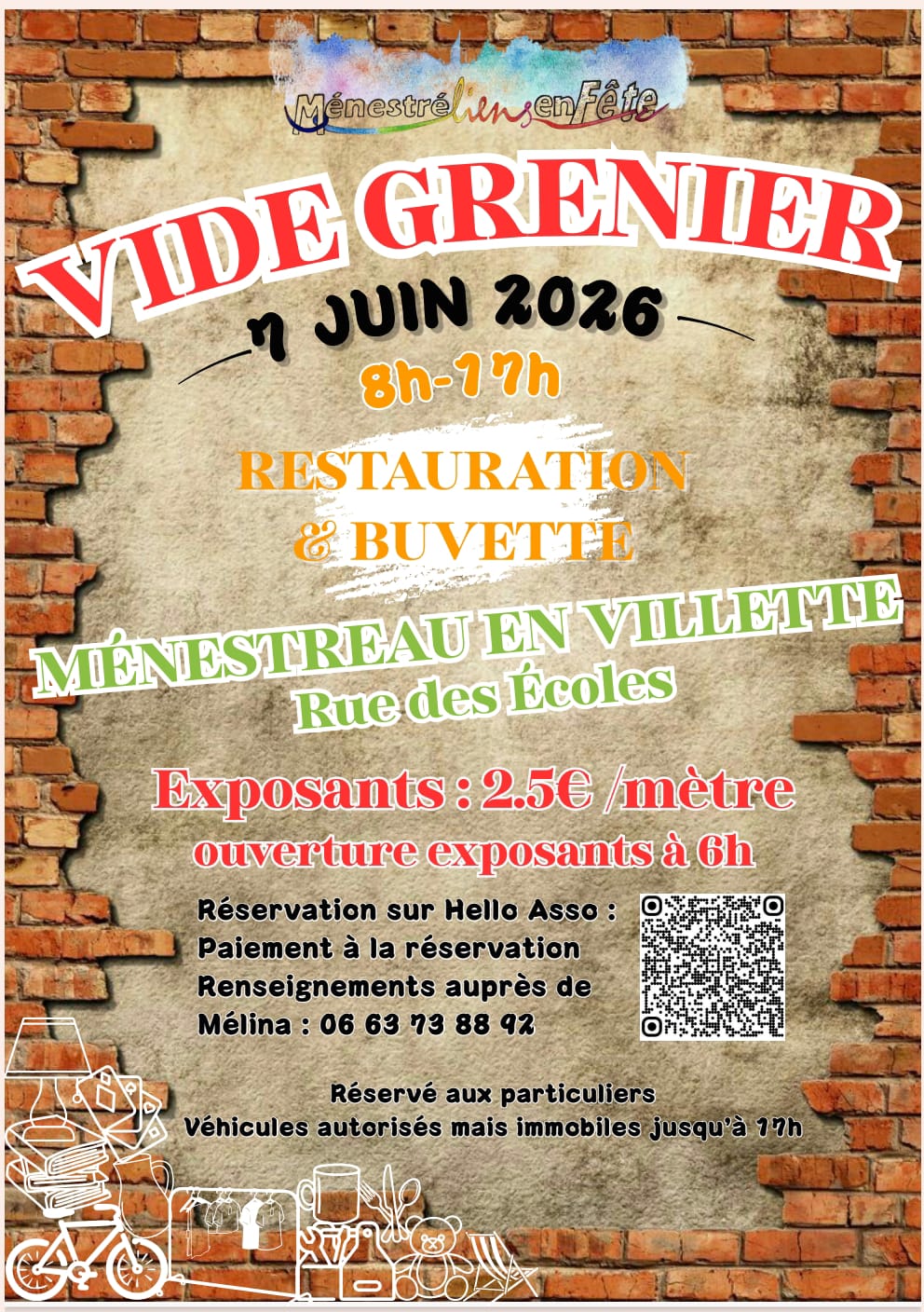 Vide-grenier à Menstreau en villette
