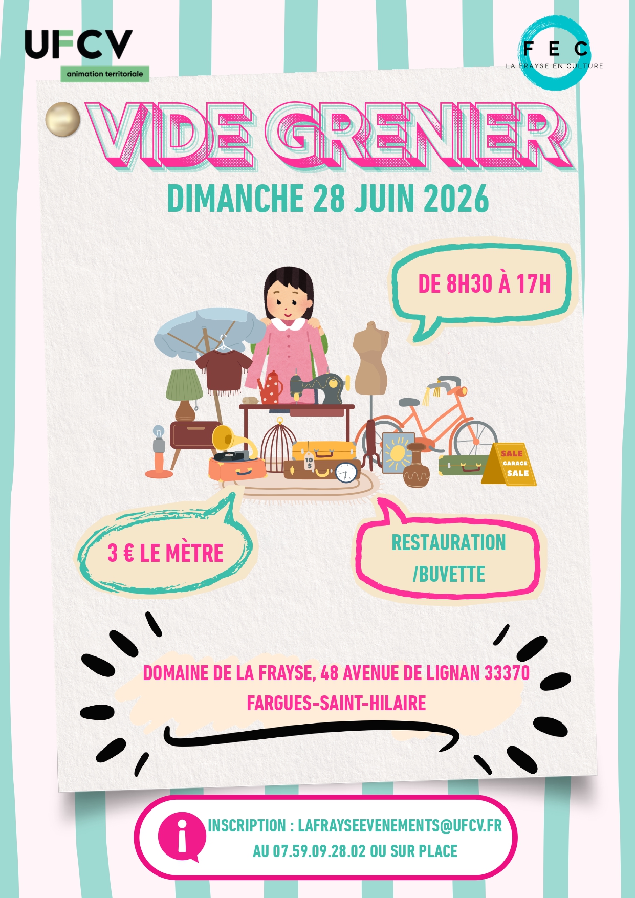 Vide-grenier à Fargues-Saint-Hilaire